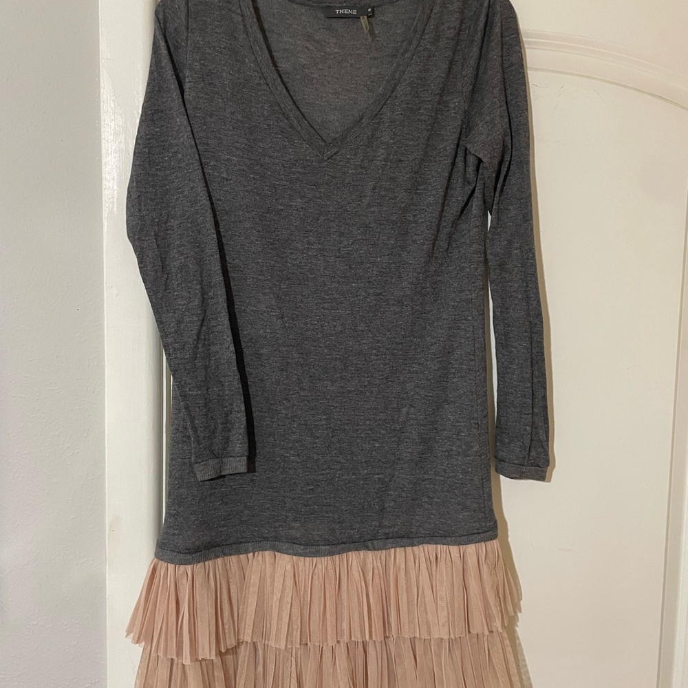 Theme Charcoal and Blush Mini Dress
